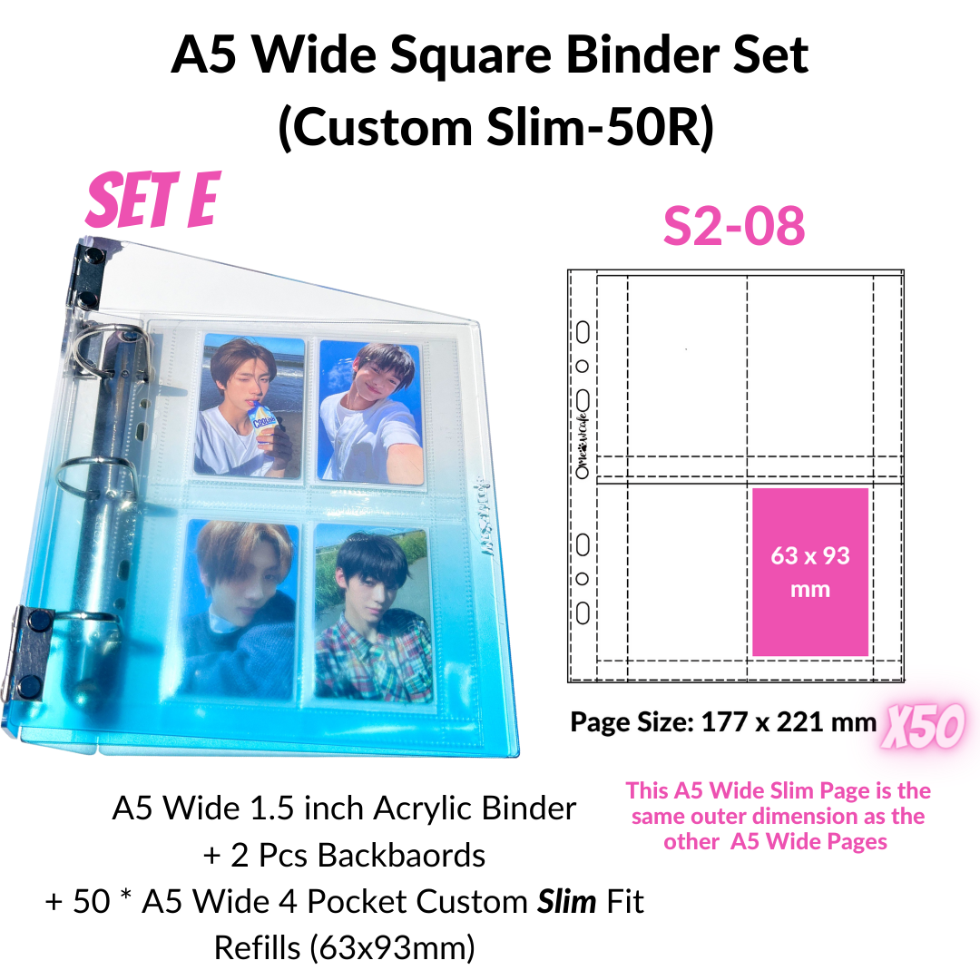 [40% OFF B Grade] K-KEEP [A5 Wide] - [1.5 Inch] - [Gradient Acrylic Series] - Aesthetic Display Binder (Gradient Blue)