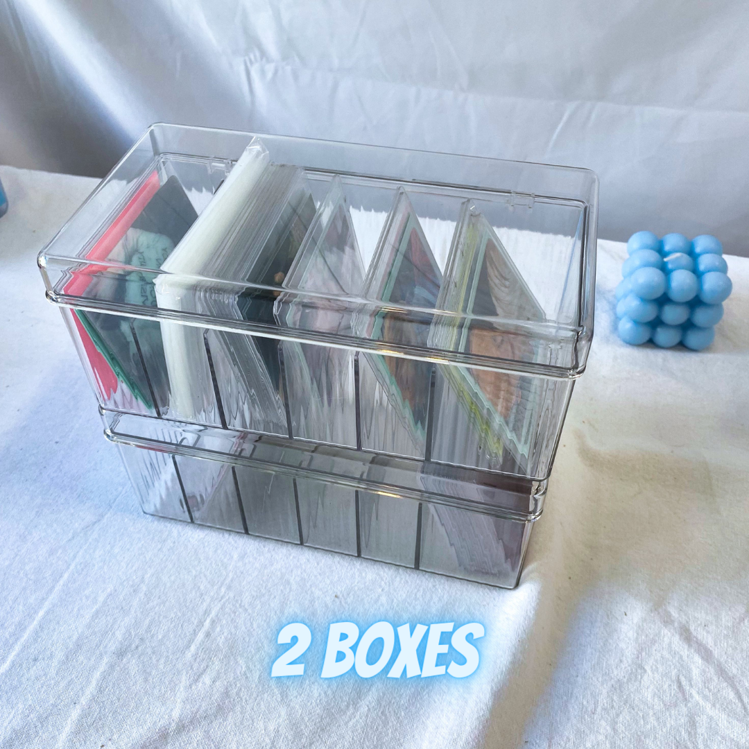 6 Section Acrylic Toploader and Photocard Storage and Sorting Box (Fit ...