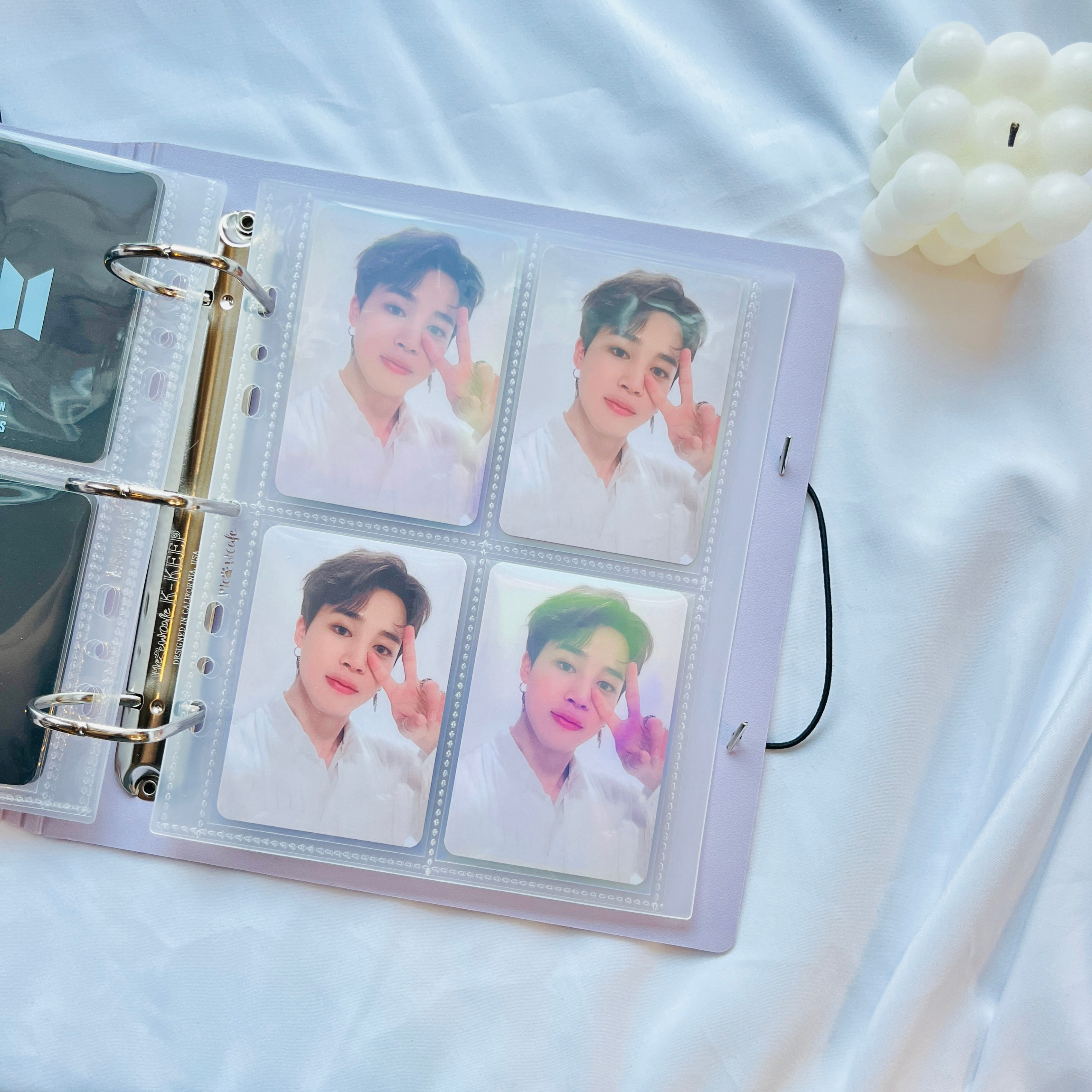 K-KEEP [A5 Wide]  Square Binder [V2 With Cat Button] - [2 inch] - [Minimalist Series]  - The Most Comprehensive and Largest A5 Binder Specially Designed for Kpop Collector