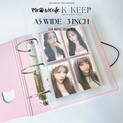 K-KEEP [A5 Wide]  Square Binder- [3 inch] - [Minimalist Series]  - The Most Comprehensive and Largest A5 Binder Specially Designed for Kpop Collector