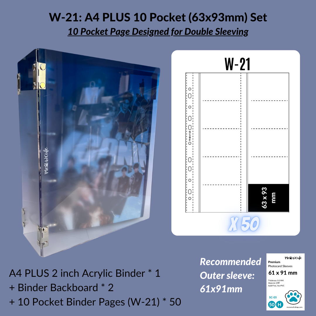 K-KEEP [A4 Plus] - [2 inch]  - Acrylic Binder Aesthetic Hardcover Binder D-Ring | Large Capacity Kpop Photocard Binder (Self-Assembly Required) - Gradient Indigo