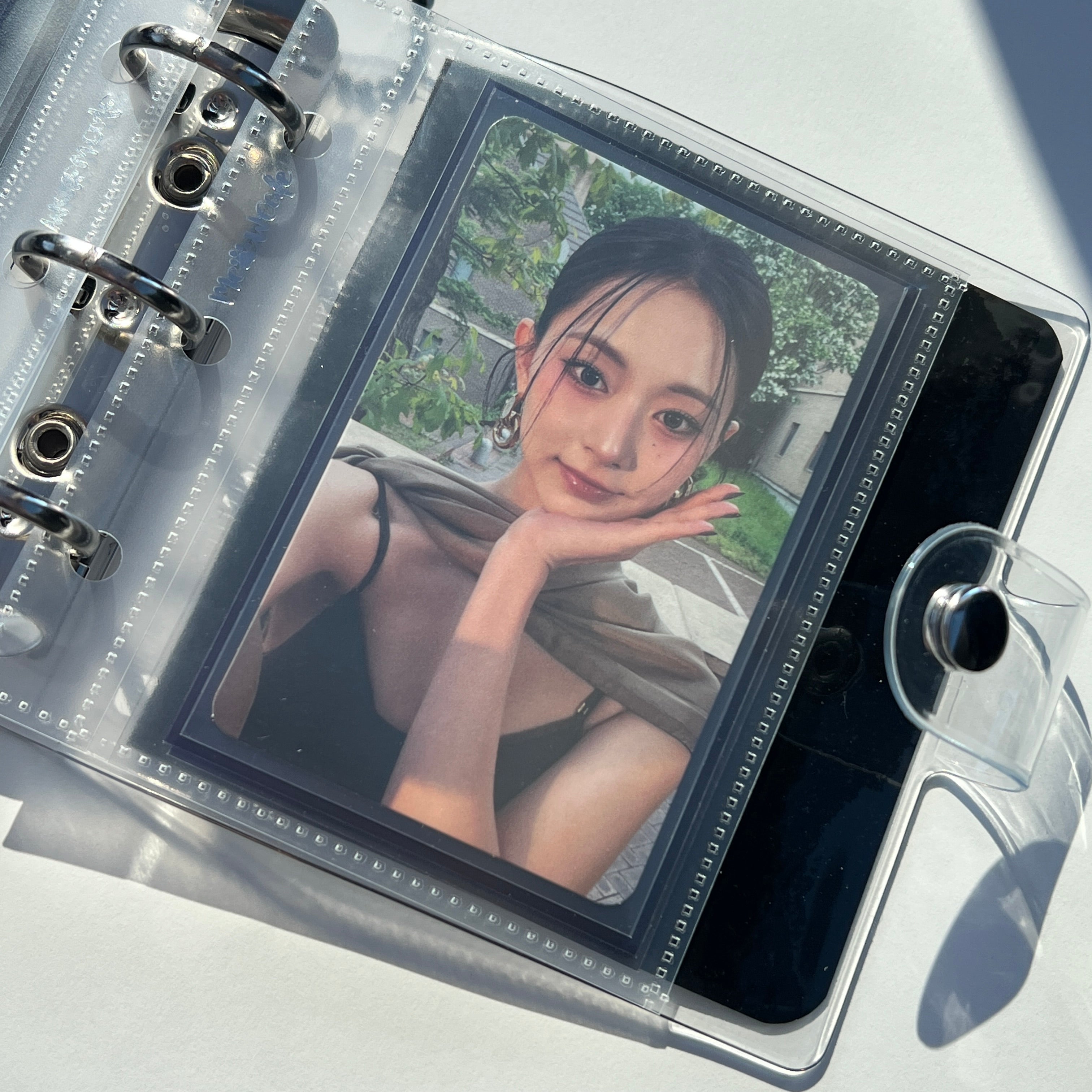 [Soft Glow Series] K-KEEP [A8 Slim] 1 Pocket - 69x95mm Double-Sided 3 Holes Premium Binder Pages, 100 Micron Thick (Pack of 10)