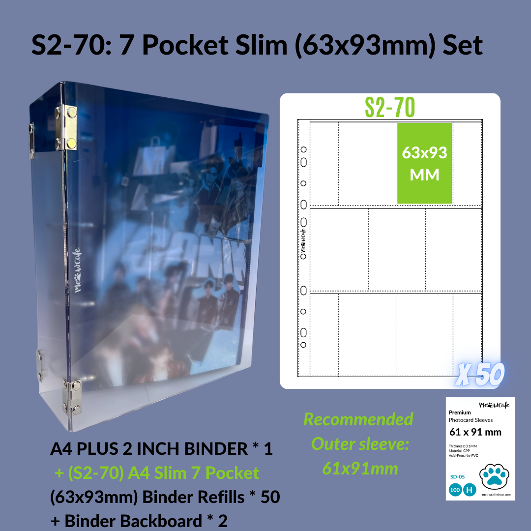 K-KEEP [A4 Plus] - [2 inch]  - Acrylic Binder Aesthetic Hardcover Binder D-Ring | Large Capacity Kpop Photocard Binder (Self-Assembly Required) - Gradient Indigo