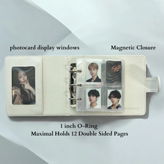 [FREE ON ORDER $70+] K-KEEP [A8 Wide] - [1 inch]  - Mini PU Leather Binder