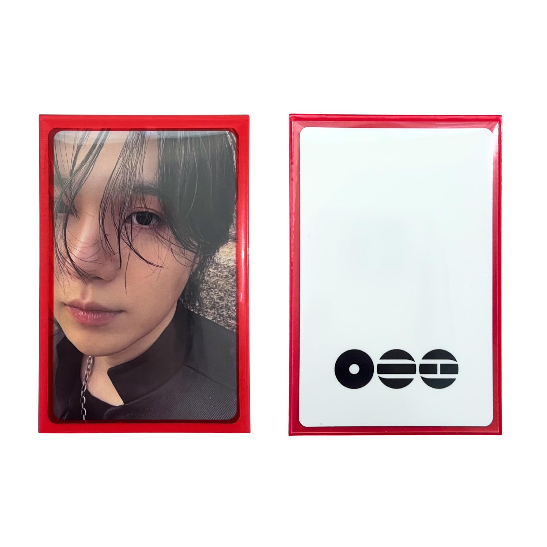 Meowcafe Premium [61x91 mm] Colored Frame Sleeves - Colored Frame Front + Clear Back For Special Visual Representation - Red