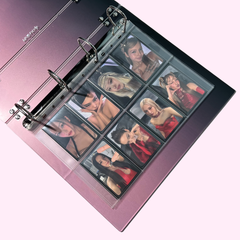 K-KEEP [A4 Plus] - [2 inch]  - Acrylic Binder Aesthetic Hardcover Binder D-Ring | Large Capacity Kpop Photocard Binder (Self-Assembly Required) - Gradient Black Pink