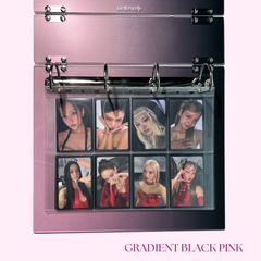 K-KEEP [A4 Plus] - [2 inch]  - Acrylic Binder Aesthetic Hardcover Binder D-Ring | Large Capacity Kpop Photocard Binder (Self-Assembly Required) - Gradient Black Pink