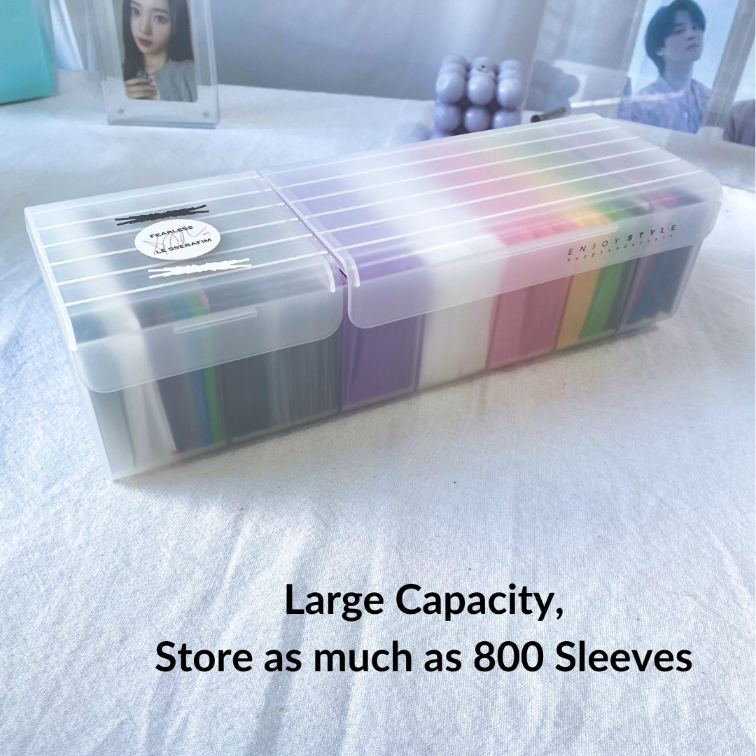 7 Sections Matte Clear Photocard and Sleeves Storage Organizer Box wit –  MeowCafeShop