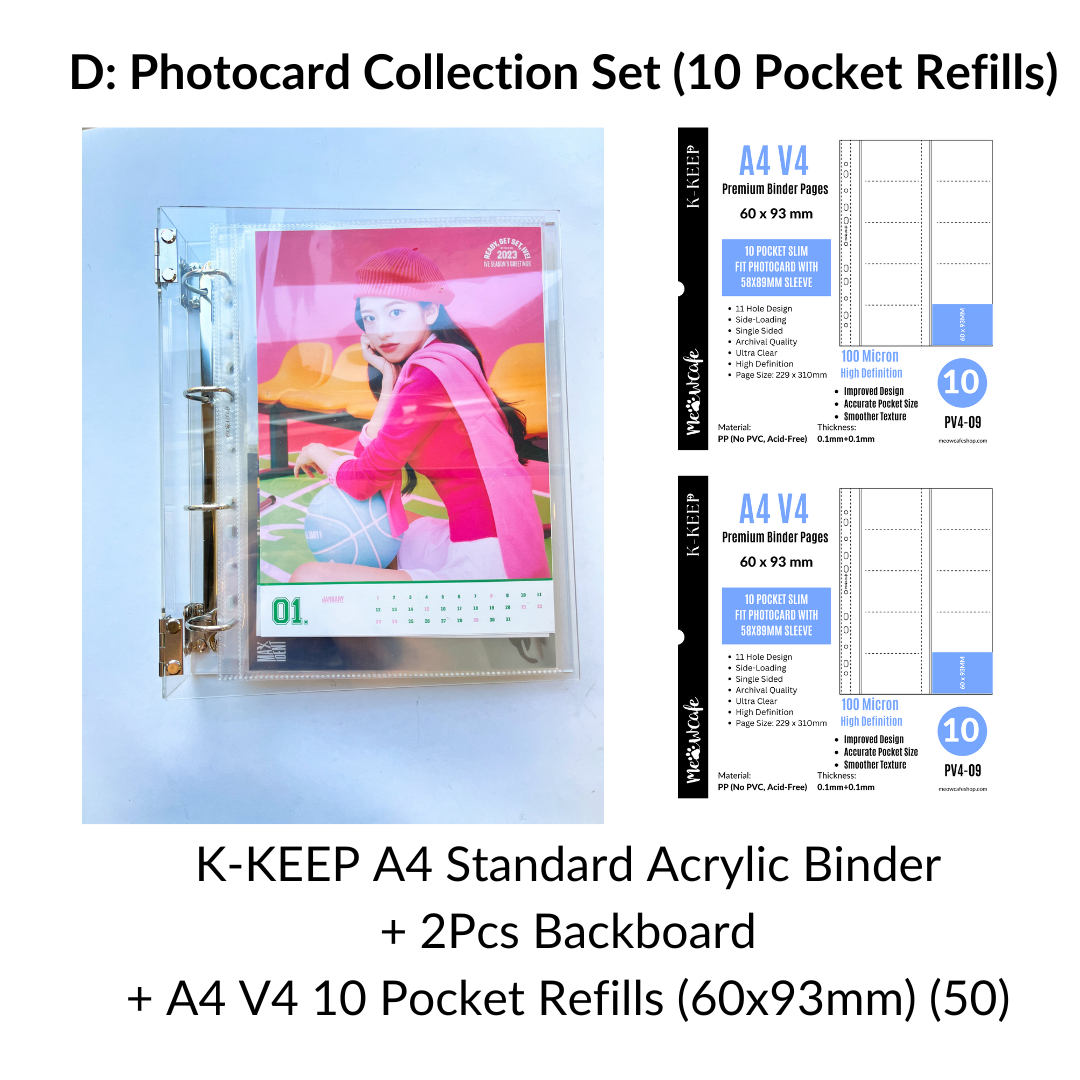 K-KEEP [A5 Wide] - Acrylic Series - 1.5 inch 3-D-Ring Acrylic Binder