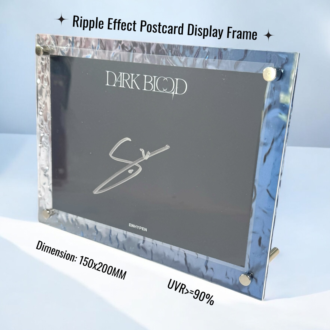 K-KEEP Acrylic Display Frame - Ripple Effect [1 Postcard Frame] Maximal Fit 133x173mm Sleeve