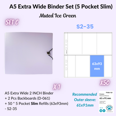 K-KEEP [A5 Extra-Wide] Binder [V2]- [2 inch] - [Minimalist Series] [Minimal Purple] "OT5/OT6" Collector Binder  6 Pocket Binder - Minimalist Series - Thicker and Tasty