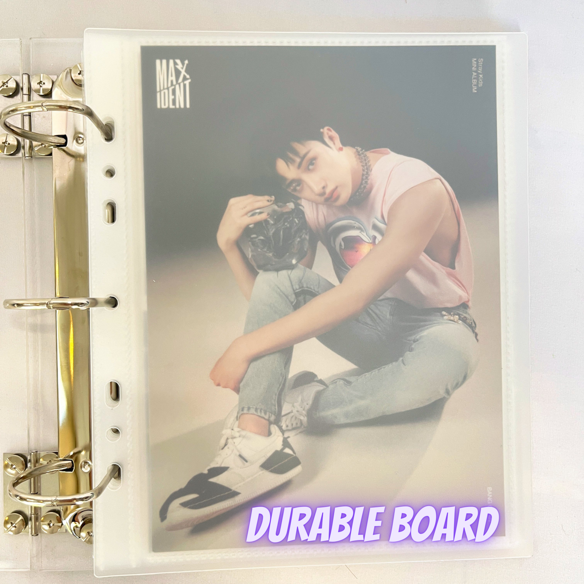K-KEEP [Binder Backboards] - For [A5 Wide] Binder - 7 Holes Generic Design - Protect Your Collectible From Bending (2 Pcs Per Pack)