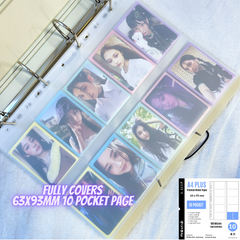 K-KEEP [Binder Backboards] - For [A4 Plus] Binder [New 10 Pocket Page W-21]- 11 Holes Generic Design - Protect Your Collectible From Bending (2 Pcs Per Pack) - D-043