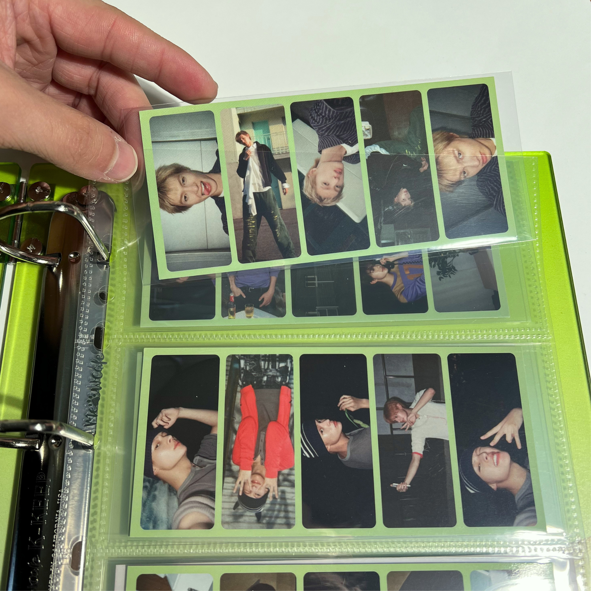 K-KEEP [A5 Wide] -  3 Horizontal Pocket- 7 Holes Premium Binder Pages, 100 Micron Thick, High Definition (Pack of 10) (S2-13)