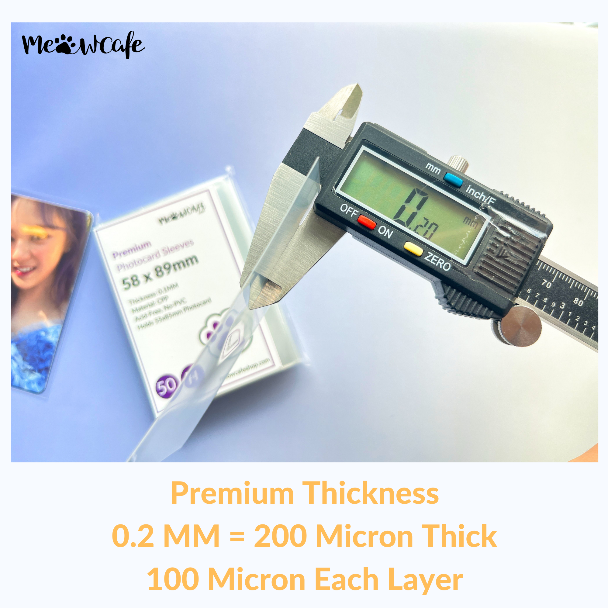 [73x103mm] Meowcafe Premium CPP Card Sleeve for Kpop Photocards Tour Photocard