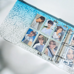 [Water Ripple Series] K-KEEP [A5 Extra-Wide] - [1.5 inch] - Acrylic Binder- Large Capacity OT5 OT6 Kpop Photocard Binder (Ripple Blue)