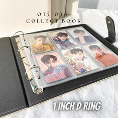 K-KEEP [A5 Extra-Wide] Binder - [1 inch] - [White Moonlight Series]- 6 Pocket | Soft PU Leather Binder D-Ring Designed for OT5/OT6 Collector