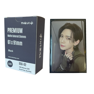 Meowcafe [61x91mm] Premium Colored Matte Sleeves - Black (SG-02)