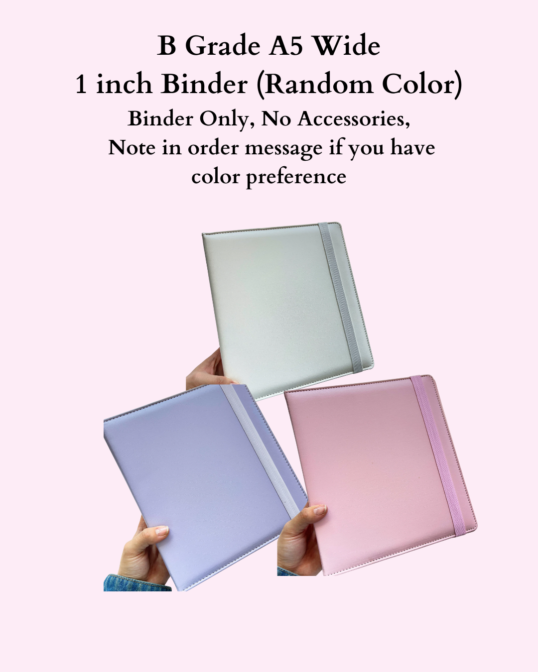 [FREE ON ORDER $100+][A5 Wide] Mystery B Grade Binder (No Accessory)