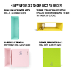 [PRE ORDER][Signature Series] - [A5 Extra Wide] - [2 inch] - Magnetic Closure Binder + Dustproof SlipCase - Luna