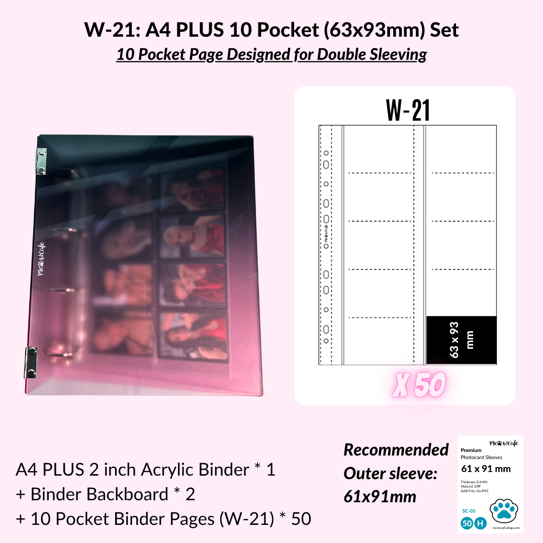 K-KEEP [A4 Plus] - [2 inch]  - Acrylic Binder Aesthetic Hardcover Binder D-Ring | Large Capacity Kpop Photocard Binder (Self-Assembly Required) - Gradient Black Pink