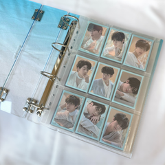 K-KEEP [A4 Plus] - [2 inch]  - Acrylic Binder Aesthetic Hardcover Binder D-Ring | Large Capacity Kpop Photocard Binder (Self-Assembly Required) - Gradient Blue