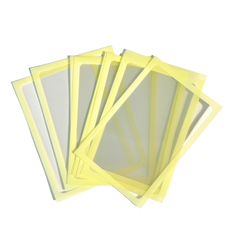 Meowcafe Premium [61x91 mm] Colored Frame Sleeves - Colored Frame Front + Clear Back For Special Visual Representation - Cream Yellow