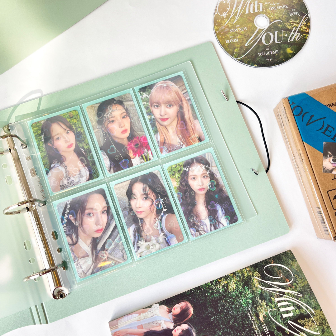 K-KEEP [A5 Extra-Wide] Binder [V2]- [2 inch] - [Minimalist Series] [Ice Green] "OT5/OT6" Collector Binder  6 Pocket Binder - Minimalist Series - Thicker and Tasty