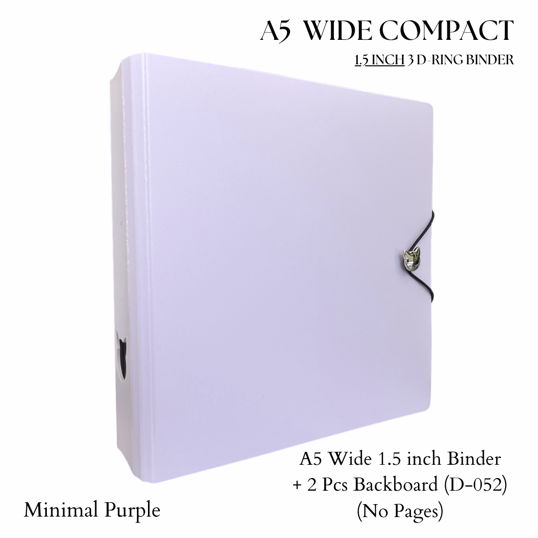 K-KEEP [A5 Wide]  Square Binder - [1.5 inch] - [Minimalist Series]  - D-Ring Compact Beginner Friendly Comprehensive Collector Binder