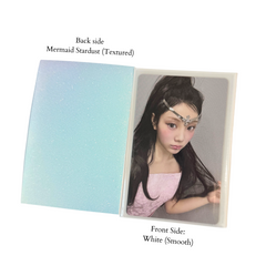 [Single Sided Stardust] Meowcafe [61 x 91 mm] Premium Stardust Sleeves - Gradient Mermaid Stardust (White Front + Mermaid Stardust Back)