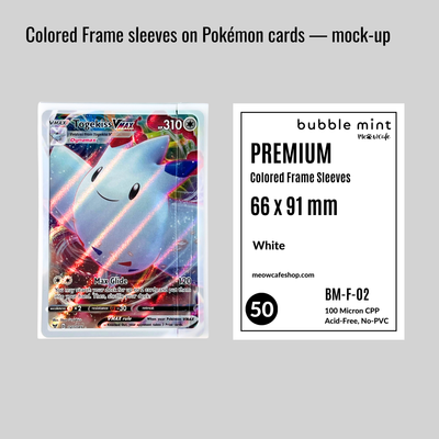 White Colored Frame sleeve, 66 × 91 mm