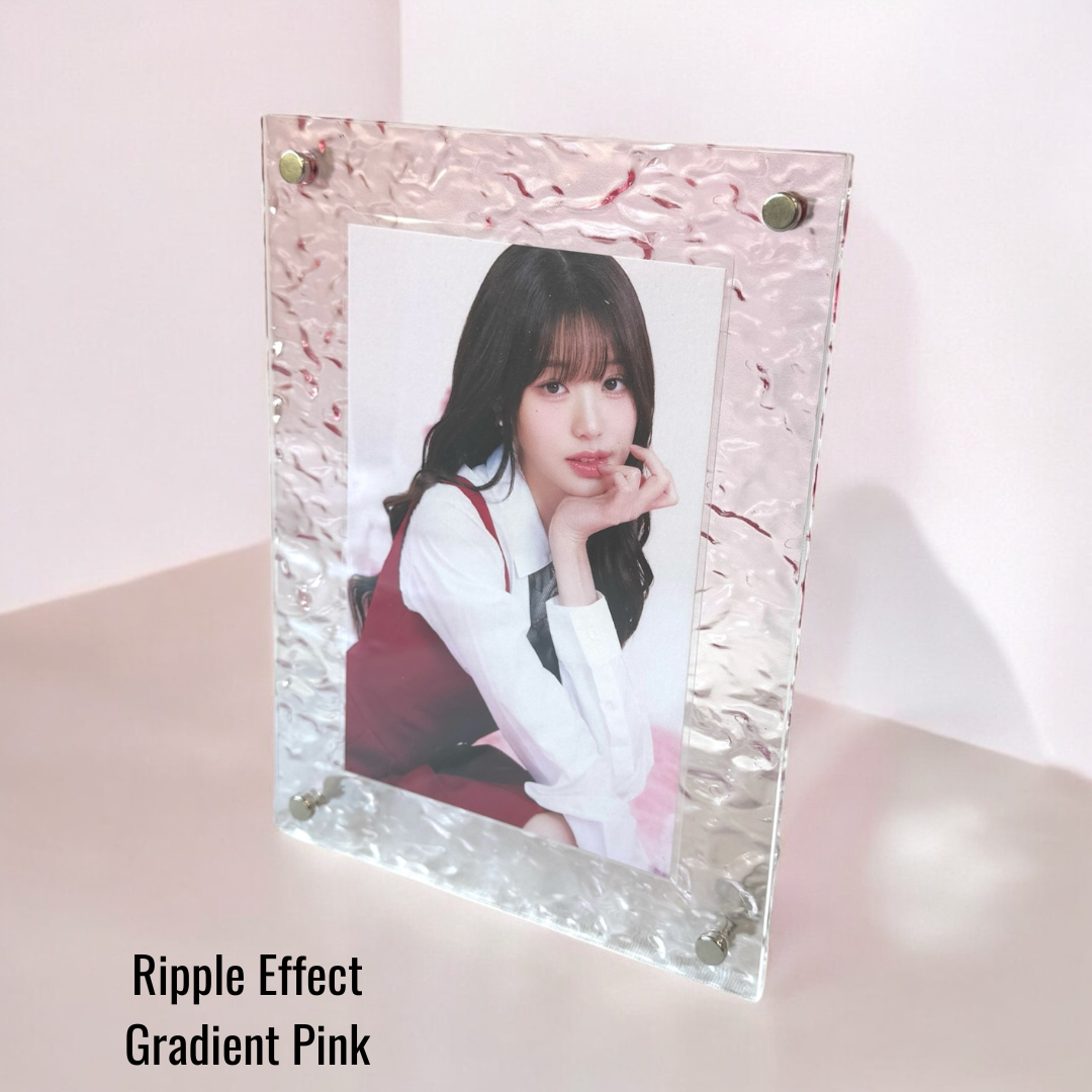 K-KEEP Acrylic Display Frame - Ripple Effect [1 Postcard Frame] Maximal Fit 133x173mm Sleeve