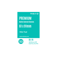 [PRE ORDER][Ship on Aug 30th]Meowcafe [61x91 mm] Premium Colored Matte Sleeves - Mint Teal (SG-26)
