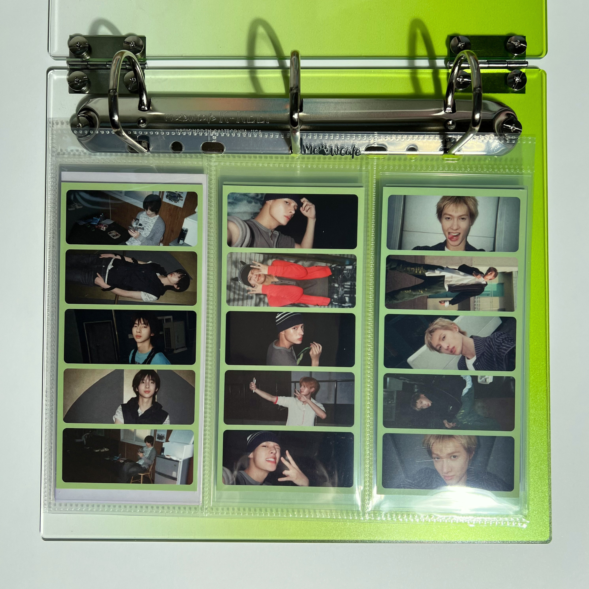 K-KEEP [A5 Wide] -  3 Horizontal Pocket- 7 Holes Premium Binder Pages, 100 Micron Thick, High Definition (Pack of 10) (S2-13)