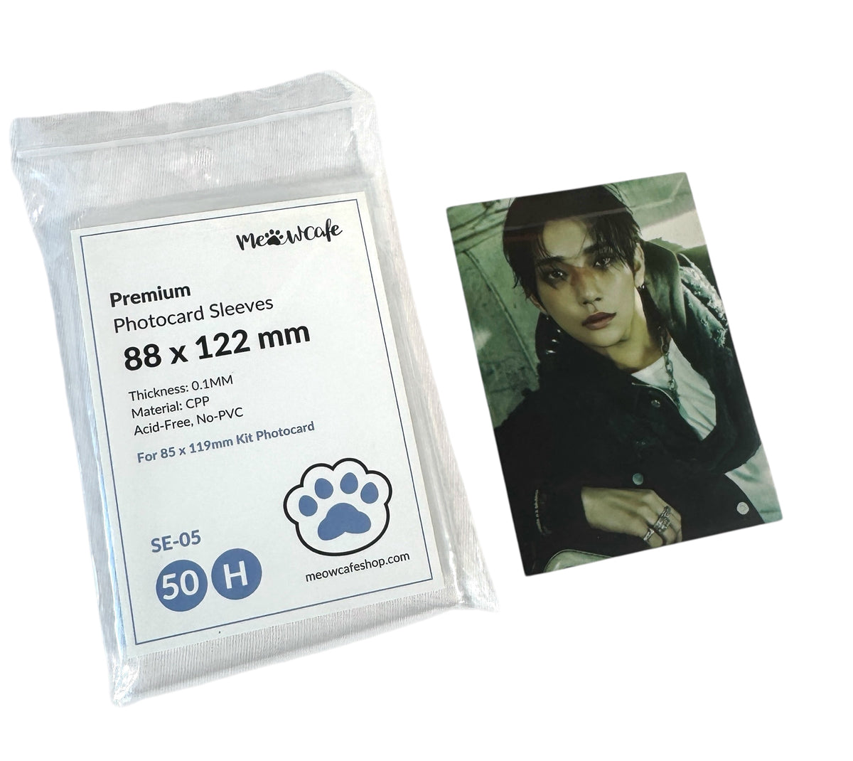 [88x122MM] Meowcafe Premium CPP Card Sleeve for Kihno Kit Album Photocard | Kpop Photocard Sleeve