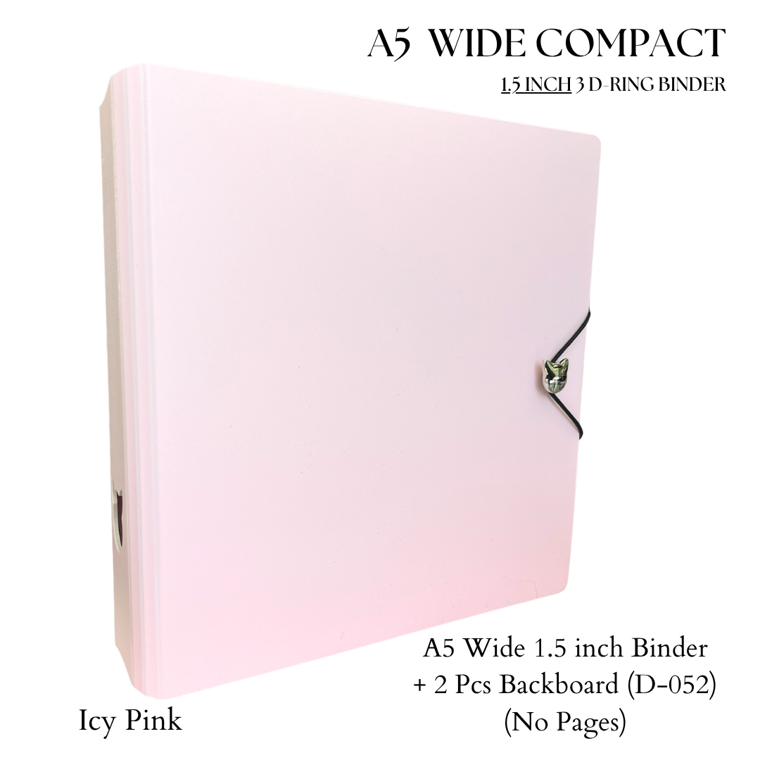 K-KEEP [A5 Wide]  Square Binder - [1.5 inch] - [Minimalist Series]  - D-Ring Compact Beginner Friendly Comprehensive Collector Binder
