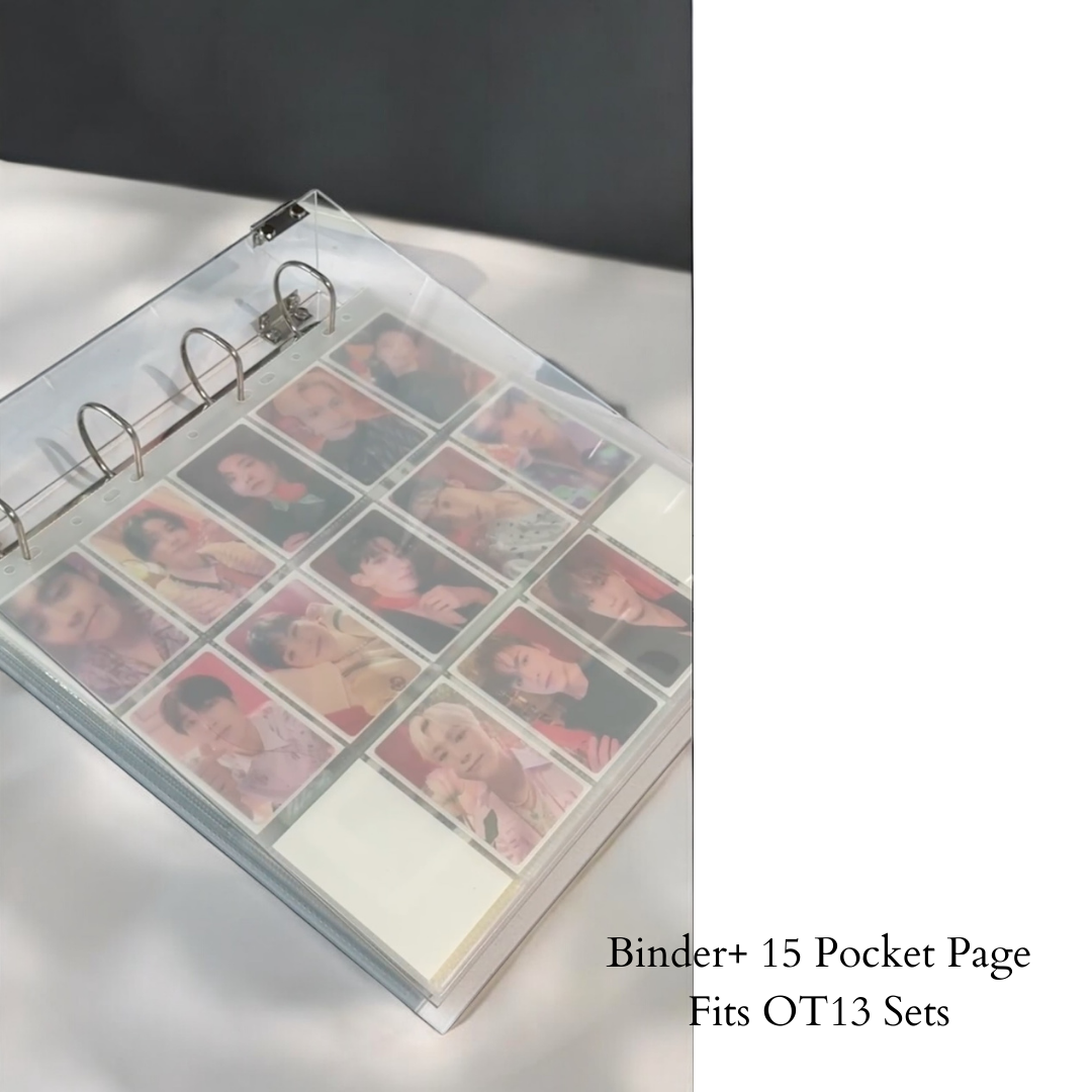 K-KEEP [A4 Plus Extra Wide] - [2 inch]  - OT13/OT12 Acrylic Binder Aesthetic Hardcover Display Binder | Large Capacity Kpop Photocard Binder (Self-Assembly Required)