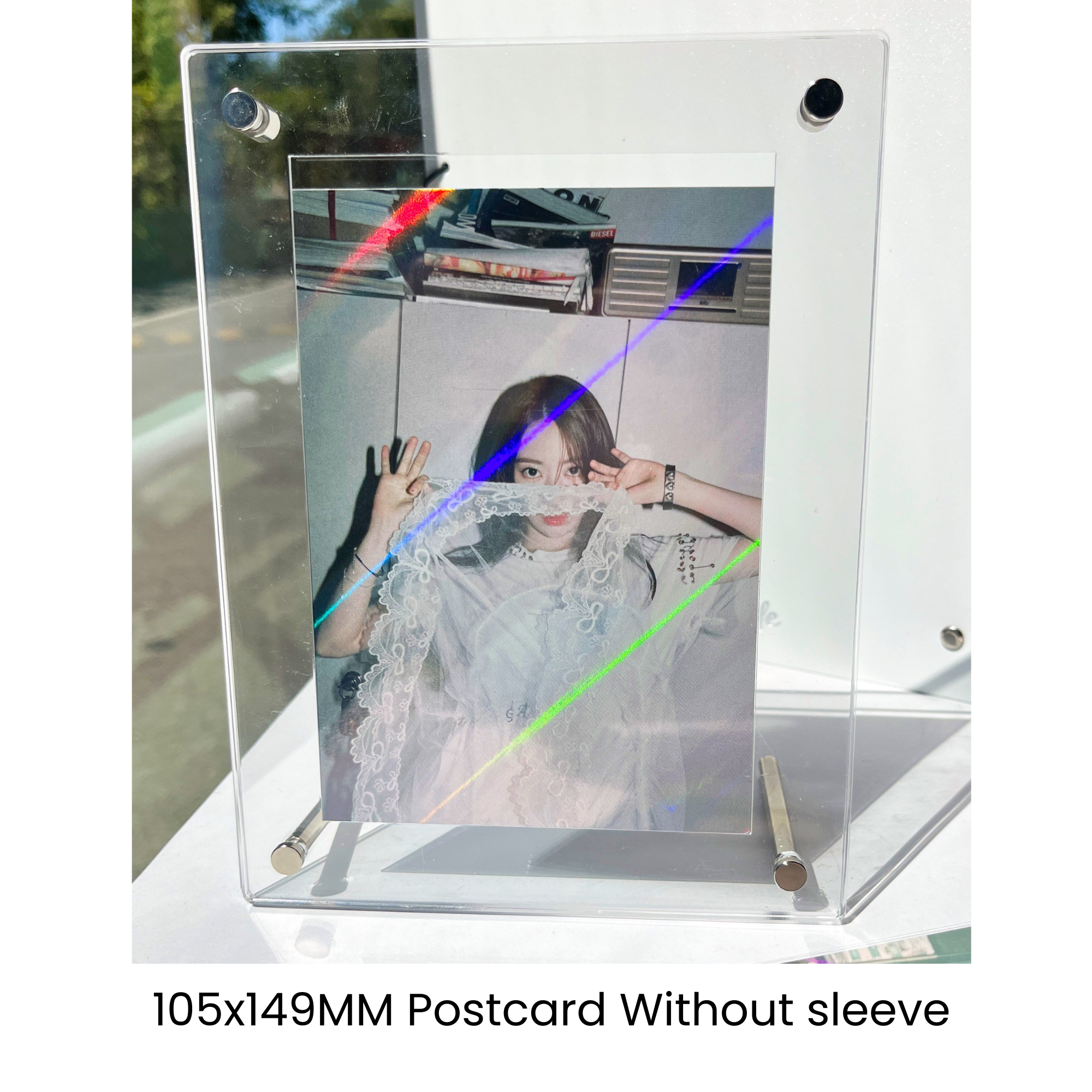 K-KEEP Acrylic Display Frame - [1 Postcard Frame] Slot Size 105x155MM Fit Postcard with 103x153MM or 104x105MM Sleeve
