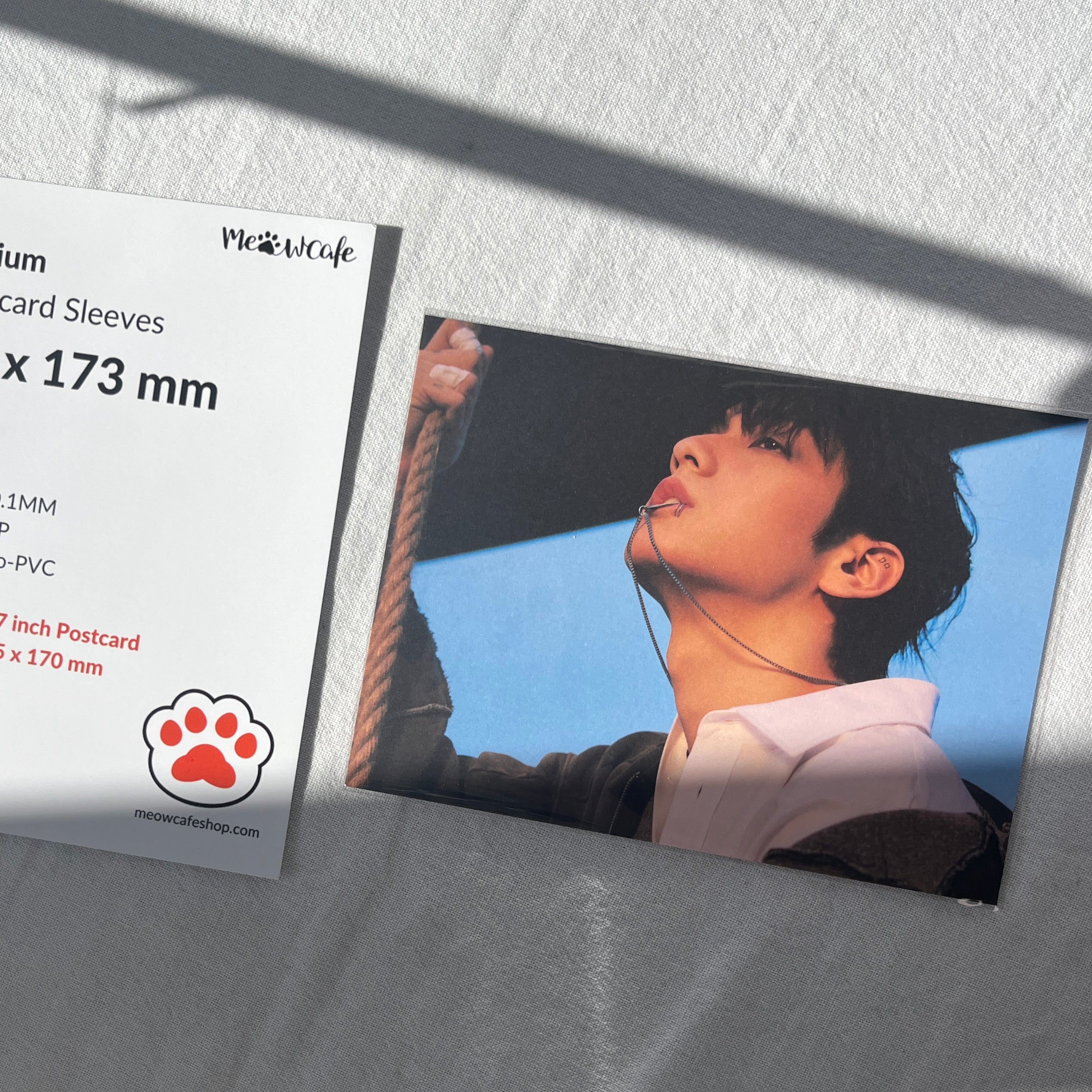 [128x173MM]  Meowcafe Premium CPP Card Sleeve for 120x170/125x170mm Enhypen Signed Postcard/TXT Kit Postcard