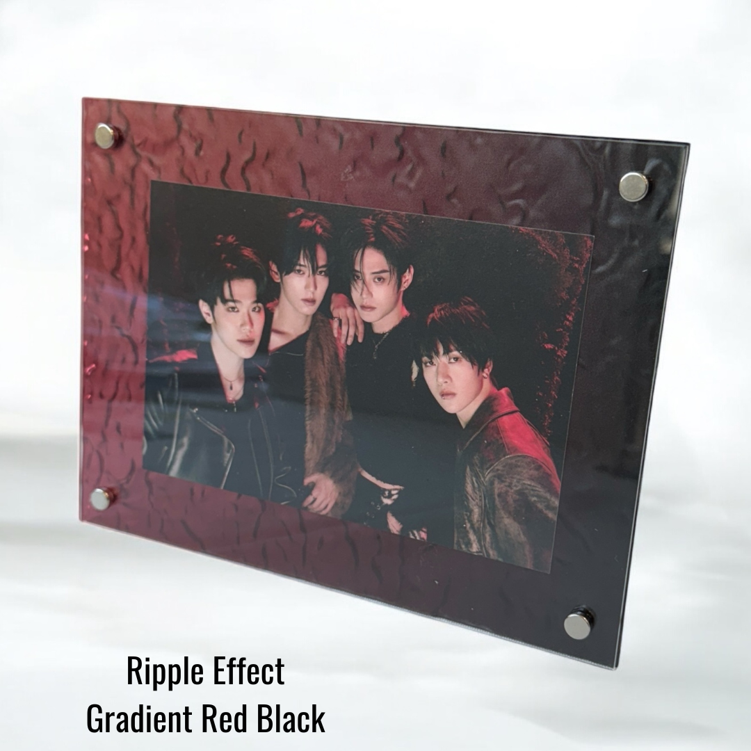 K-KEEP Acrylic Display Frame - Ripple Effect [1 Postcard Frame] Maximal Fit 133x173mm Sleeve