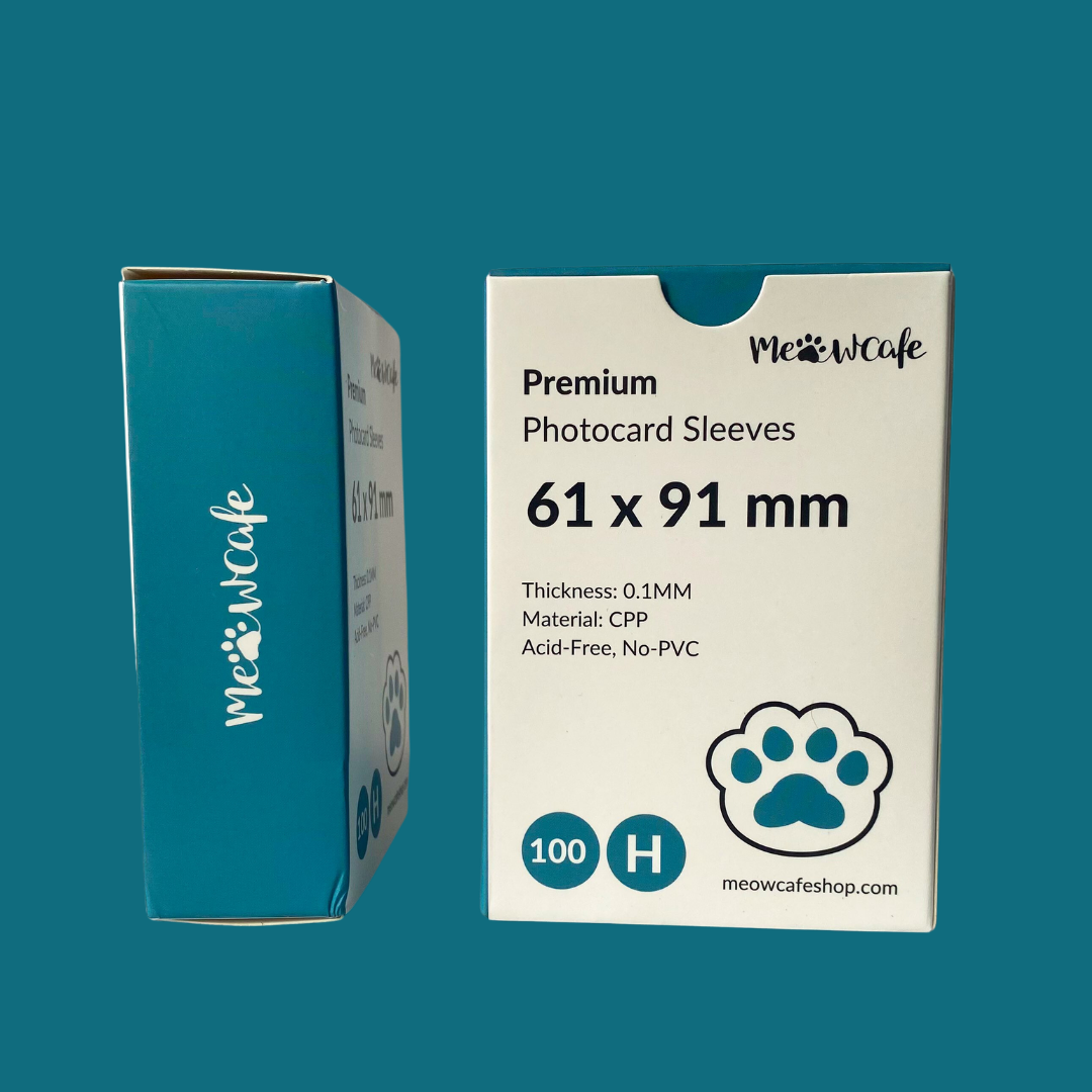 Meowcafe Premium CPP Card Sleeves In Box Design [57x88mm | 58x89mm | 59.5x91mm | 61x91mm]