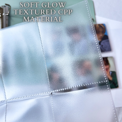 [Soft Glow Series] K-KEEP [A5 Extra Wide] 6 Pocket Slim- 63x93mm Single-Sided 7 Holes Premium Binder Pages, Double Sleeve Perfect Fit, 100 Micron Thick (Pack of 10) G-04