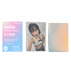 [Double Sided Stardust] Meowcafe [61 x 91 mm] Premium Stardust Sleeves - Gradient Mermaid Stardust (Mermaid Stardust Front + Back)
