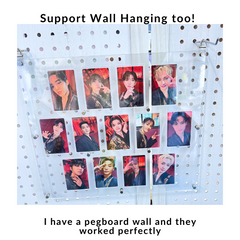 K-KEEP Acrylic Display Frame - [OT13 - 13 Cards Frame Stand with Screws] Slot Size 62x92mm Support Both Desktop Display and Wall hanging.