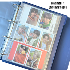 [Soft Glow Series] K-KEEP [A4 Slim] - 7 Pocket Slim (63x93mm)- 11 Holes Premium Binder Pages, 100 Micron Thick, High Definition for OT7 Sets(Pack of 25) - (S2-970)