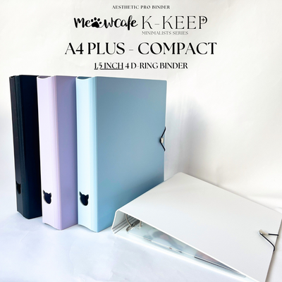 K-KEEP [A4 PLUS]  Binder - [1.5 inch]- [Compact Version] - Minimalist Comprehensive Binder with Elegant Slim Look