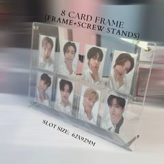 K-KEEP Acrylic Display Frame - [OT8 - 8 Cards Stand with Screws] Slot Size 62x92mm