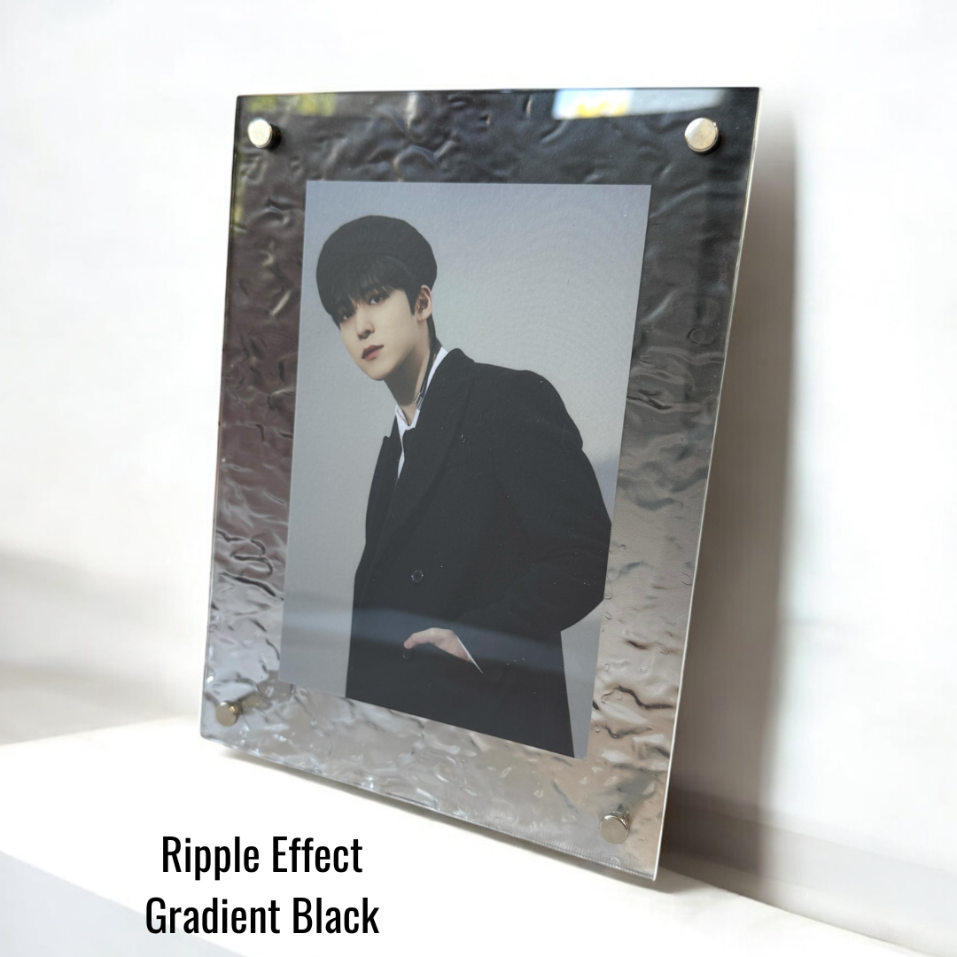 K-KEEP Acrylic Display Frame - Ripple Effect [1 Postcard Frame] Maximal Fit 133x173mm Sleeve