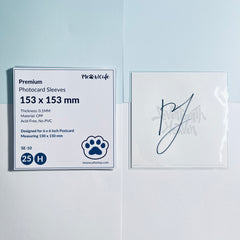 [153x153 MM] Meowcafe Premium CPP Card Sleeve for Seventeen FML Postcard | Kpop Photocard Sleeve (Pack of 25)