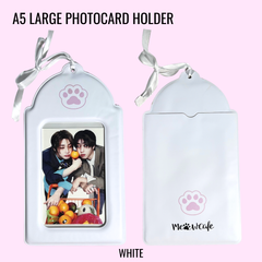 Carpeta para fotocards tamaño A5 MeowCafe – Exhibidor para 4 fotocards y artículos grandes